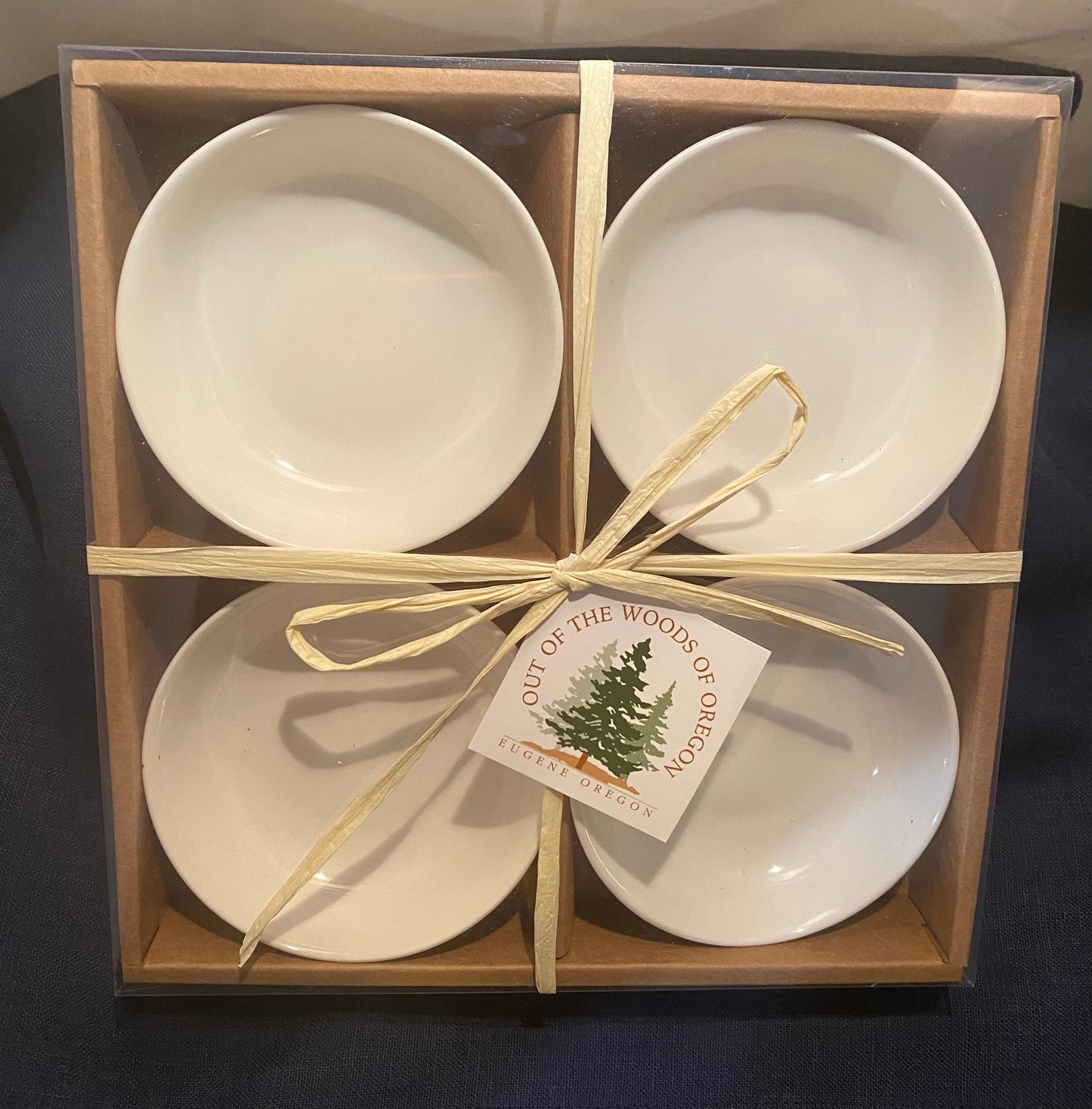Dipping Dish set of Four Round White