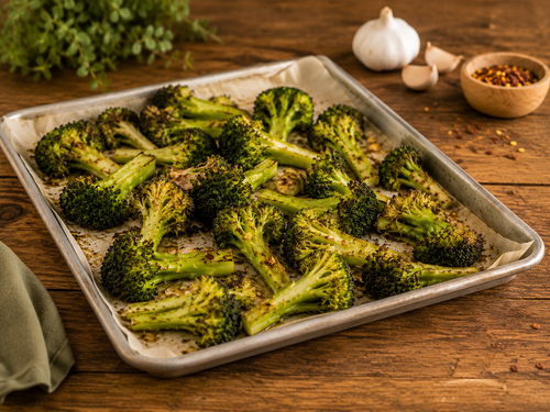 Garlic Chili Roasted Broccoli