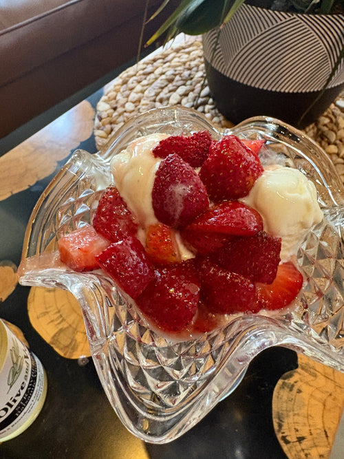Warm Strawberry Balsamic Ice Cream Topping