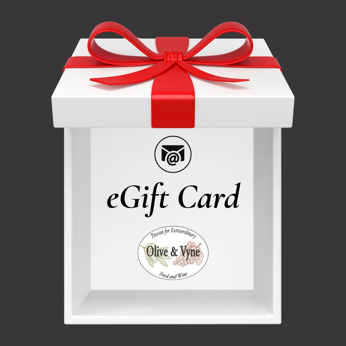 Olive & Vyne eGift Card represented by a wrapped gift box
