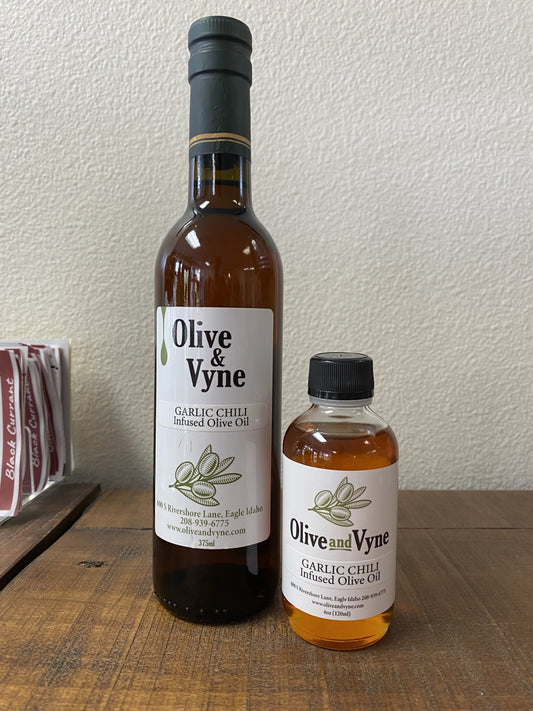 GARLIC CHILI Infused Olive Oil - Flavor of the Month