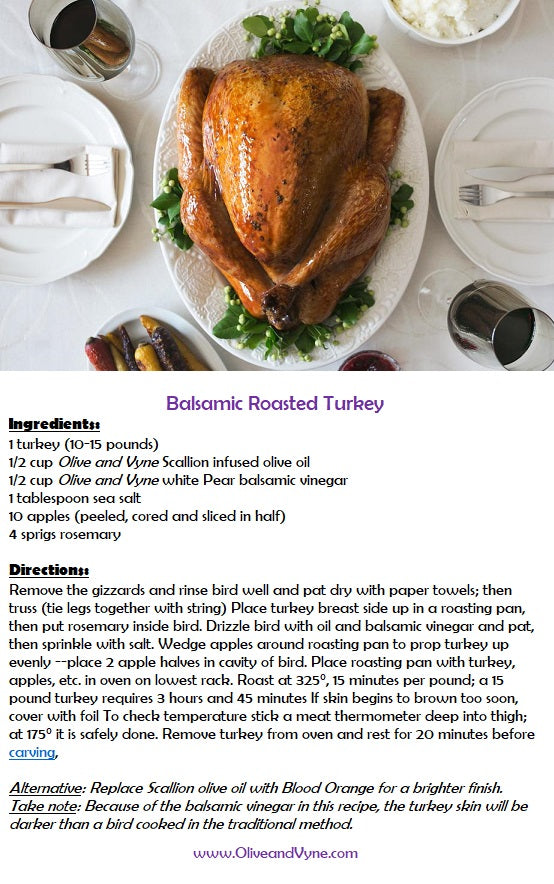 Olive and Vyne Pear balsamic turkey cutlet recipe.