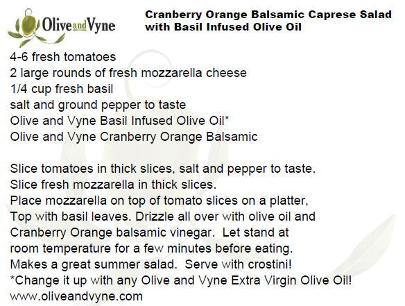 CRANBERRY ORANGE Balsamic Vinegar