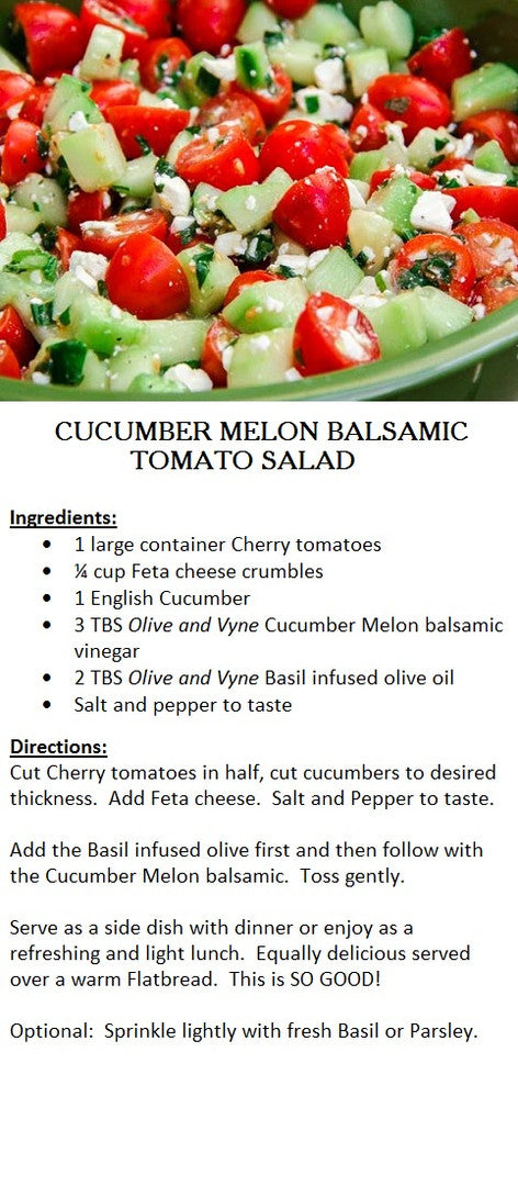 Cucumber Melon Balsamic Vinegar | Saratoga Olive Oil Co. 750ml