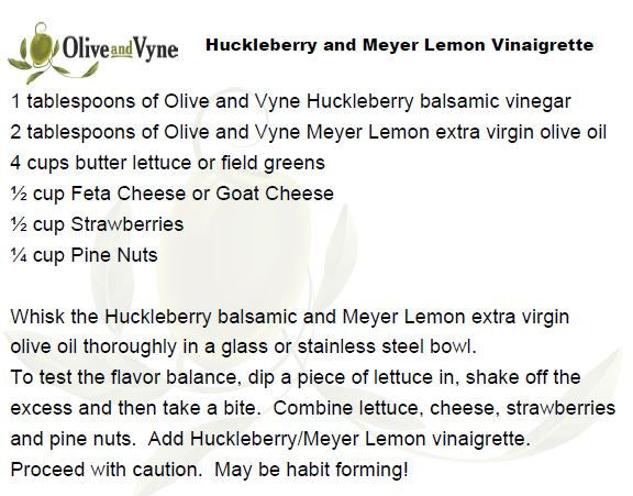 Huckleberry balsamic recipe from Olive and Vyne, Boise ID