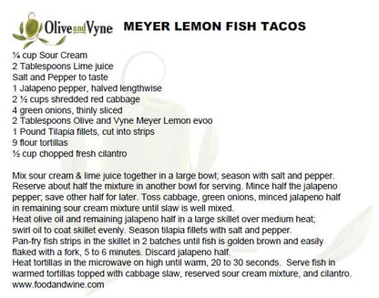 MEYER LEMON Naturally Flavored EVOO