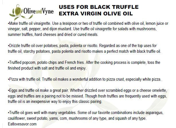 BLACK TRUFFLE Naturally Flavored EVOO